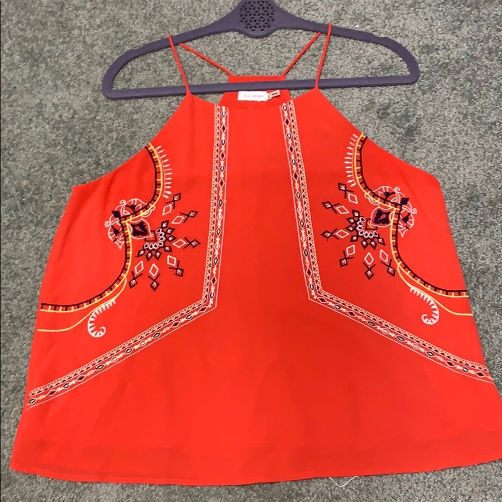 Blu Pepper embroidered tank!